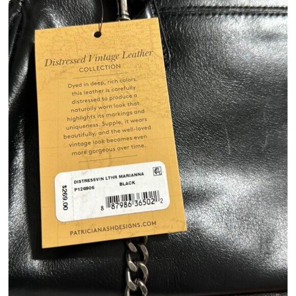 Patricia Nash Leather Marianna Top Handle Satchel Handbag Black - Picture 16 of 16